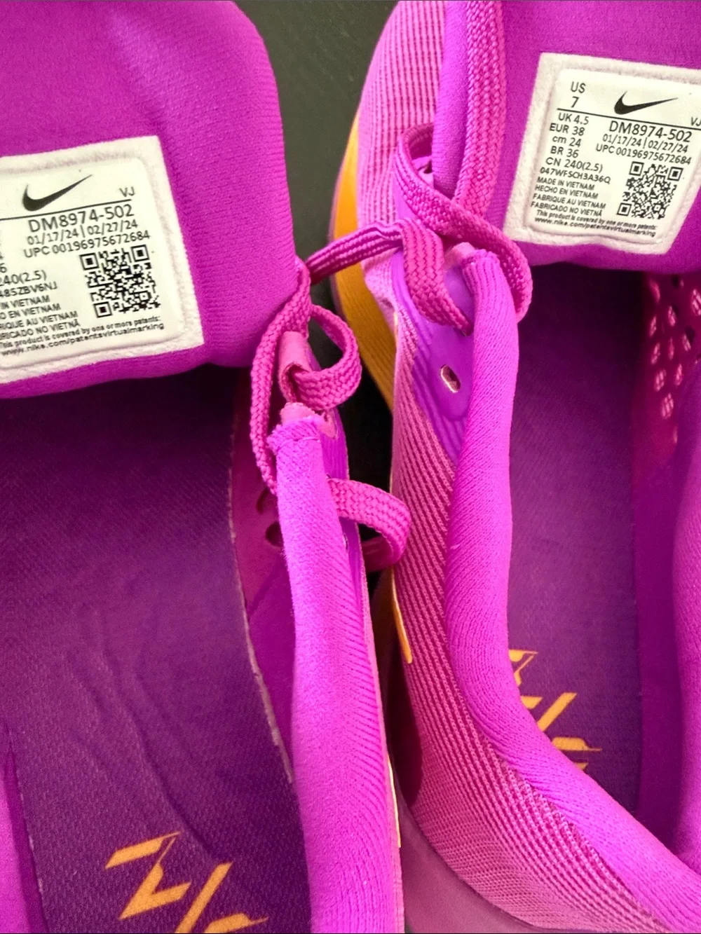 Nike Women's Zoom Fly 5 Running Shoes - Vivid Magenta with Yellow Accent